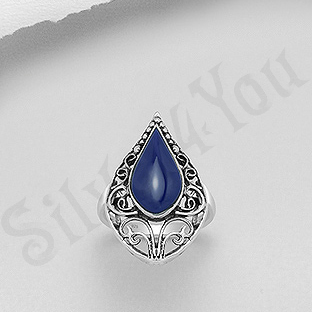 Inel argint cu lapis albastru - AS224