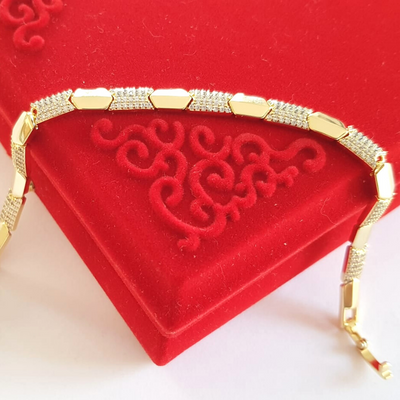 Bratara in culoarea aurului 14K zirconii albe - ZS2464
