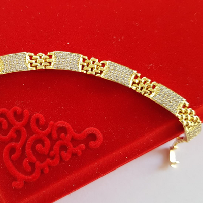 Bratara in culoarea aurului 14K zirconii albe - ZS2471