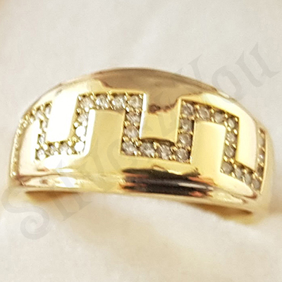 Inel in culoarea aurului 14K zirconii albe - ZS1370