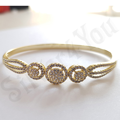 Bratara in culoarea aurului 14K zirconii albe - ZS1532