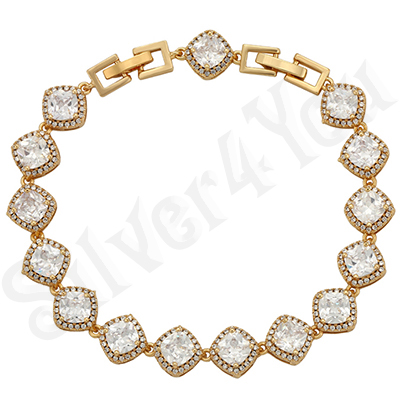 Bratara aurita cu aur de 14K / 17-20.5 cm - ZS1756