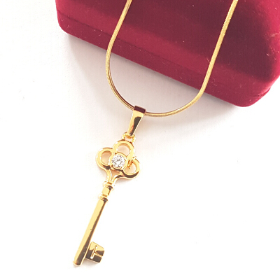 Pandantiv cu lant in culoarea aurului 14K - ZS2251