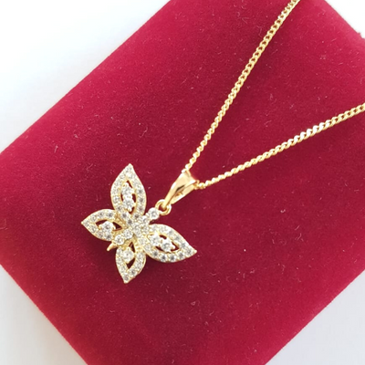 Pandantiv cu lant in culoarea aurului 14K - ZS2361