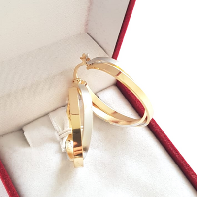 Cercei auriti cu aur de 14 K - 3 cm - AB202