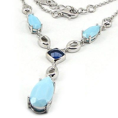 Lant argint, milky si zircon - LK133