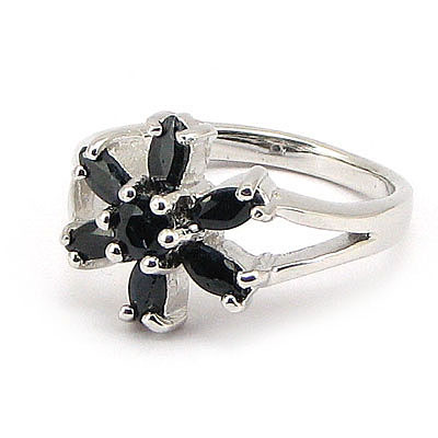 Inel argint cu safir negru - IF1052