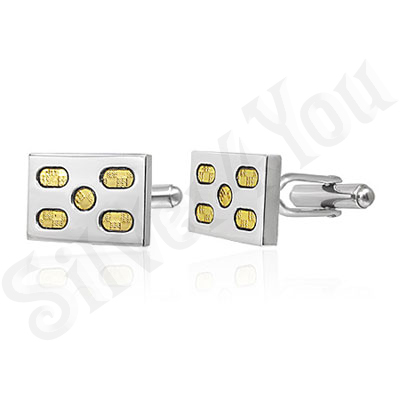 Butoni inox auriti - BB213