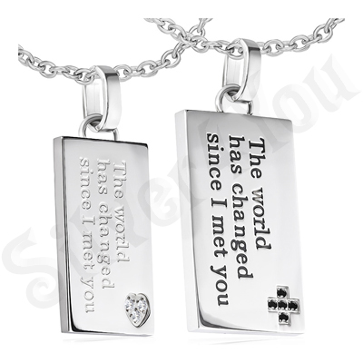 Set pandantive indragostiti cu mesaj - BR6429