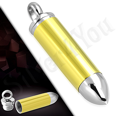 Pandantiv inox  glont in 2 culori - LR479