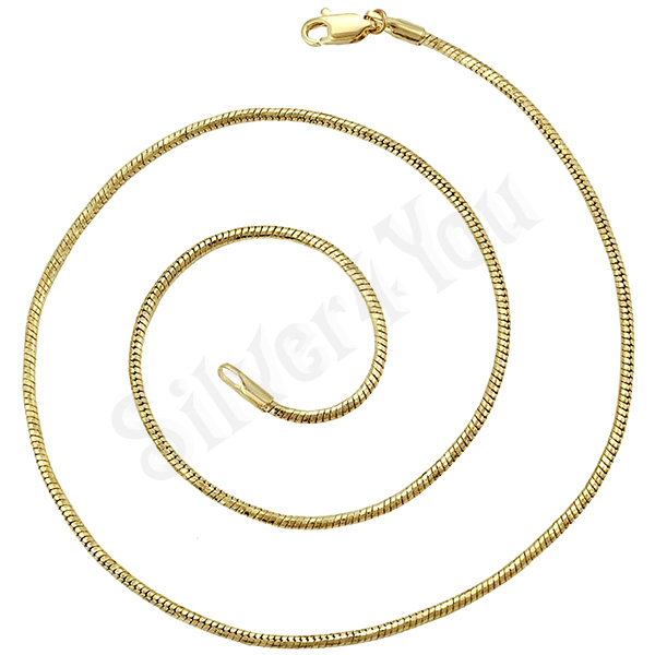 Lant in culoarea aurului 14K 45 cm/2 mm - ZS168
