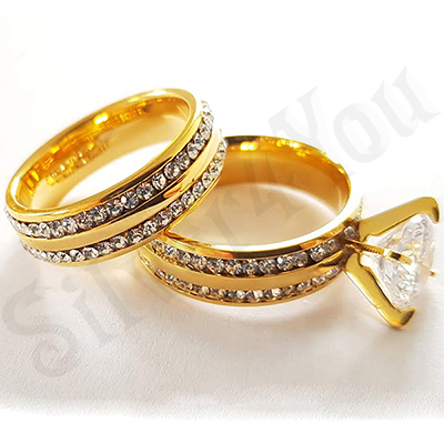 Set verigheta si inel cu zirconiu alb - DN220