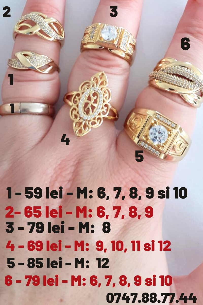 - Inel in culoarea aurului 14K zirconii albe - ZS3000