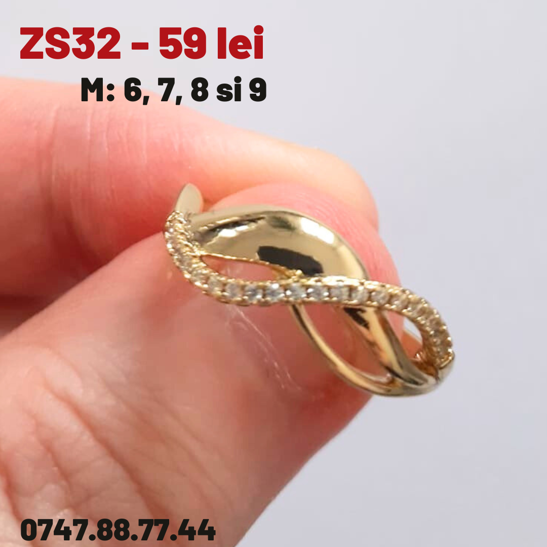 Inel in culoarea aurului 14K - ZS232