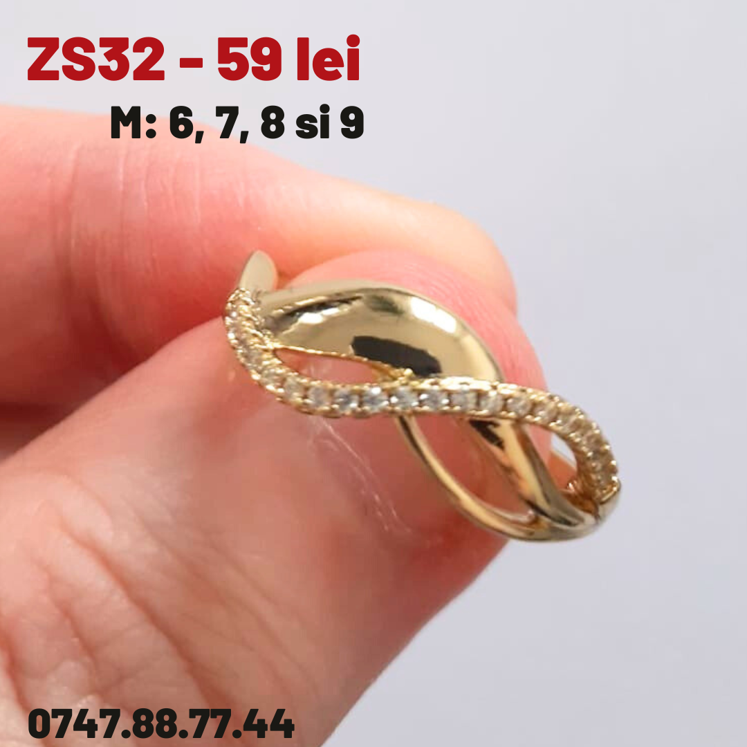 - Inel in culoarea aurului 14K - ZS232