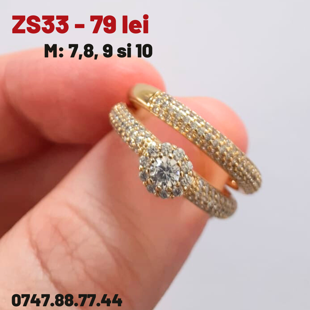 - Inel in culoarea aurului 14K - ZS33