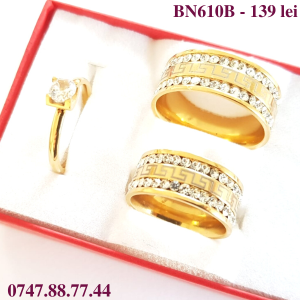 - Set verighete si inel cu zirconiu alb - BN610B