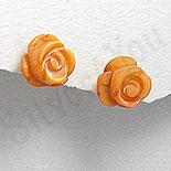 CERCEI - Cercei argint trandafiras portocaliu - PF4140