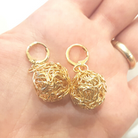 Cercei placati cu aur de 18K - 3.5 cm - AB126