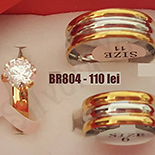 - Set inox 2 verighete si inel logodna - BR804