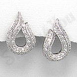 - Cercei argint zircon alb aspect aur alb lacrima - PK1875