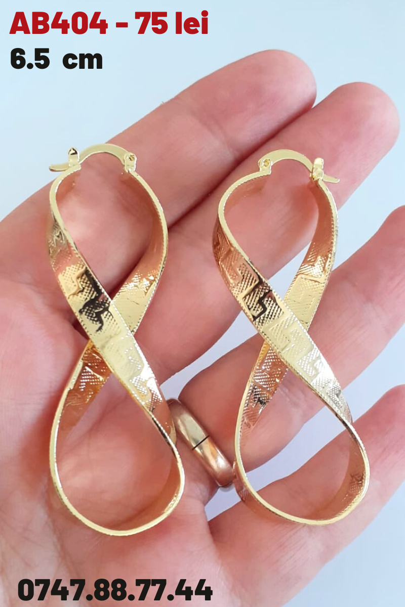 - Cercei placati cu aur de 14K - AB404