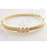Bratara in culoarea aurului 14K zirconii albe - ZS410 Bratara in culoarea aurului 14K zirconii albe - ZS410