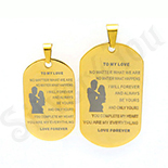 - Set pandantive indragostiti din inox "Love Forever" - BN416