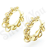 Cercei in culoarea aurului 14K - 1.6 cm - ZS670