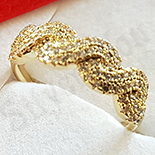 Inel in culoarea aurului 14K zirconii albe - ZS1655
