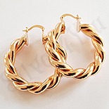 Bijuterii Inox - Cercei auriti cu aur de 18K - 4 cm - AB02