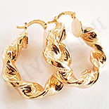Bijuterii in Culoarea Aur 14K - Cercei auriti cu aur de 18K - 3.5 cm - AB01