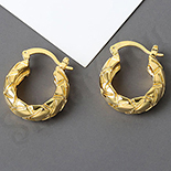 CERCEI - Cercei auriti cu aur de 14K - 2.3 cm - AB88