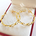 - Cercei auriti cu aur de 14K - 3 cm - AB98