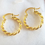 CERCEI - Cercei auriti cu aur de 14K - 2 cm - AB105A