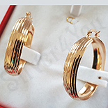 - Cercei auriti cu aur de 18K - 2.7 cm - AB46