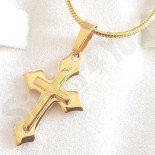 Pandantive crucifix - Pandantiv inox cruce dublata - LR475A