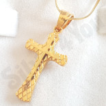 Pandantive crucifix - Cruce inox aurit model dublat - LR420A