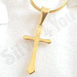 Pandantive crucifix - Cruce inox aurit model medieval - PK6027A