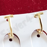 - Cercei in culoarea aurului 14K  - 1 cm - ZS2140