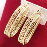 Bijuterii Inox - Cercei in culoarea aurului 14K - 3 cm - ZS2143