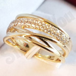 Inel in culoarea aurului 14K zirconii albe - ZS2103