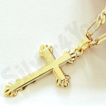 Pandantive crucifix - Pandantiv cu lant in culoarea aurului 14K - ZS1317A