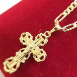 Pandantive crucifix - Pandantiv cu lant in culoarea aurului 14K - ZS1304A