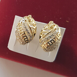CERCEI - Cercei in culoarea aurului 14K cu zirconii albe - ZS2213