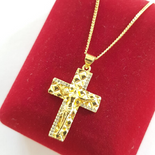 Bijuterii Inox - Crucifix cu lant in culoarea aurului 14K - ZS2366