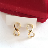 CERCEI - Cercei in culoarea aurului 14K zirconii albe - ZS2359