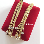 Cercei in culoarea aurului 14K zirconii albe - ZS2276