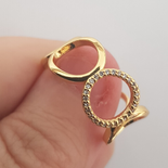 Bijuterii in Culoarea Aur 14K - Inel in culoarea aurului 14K zirconii albe - reglabil - ZS2162