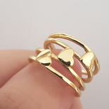 Inel in culoarea aurului 14K - reglabil - ZS2164